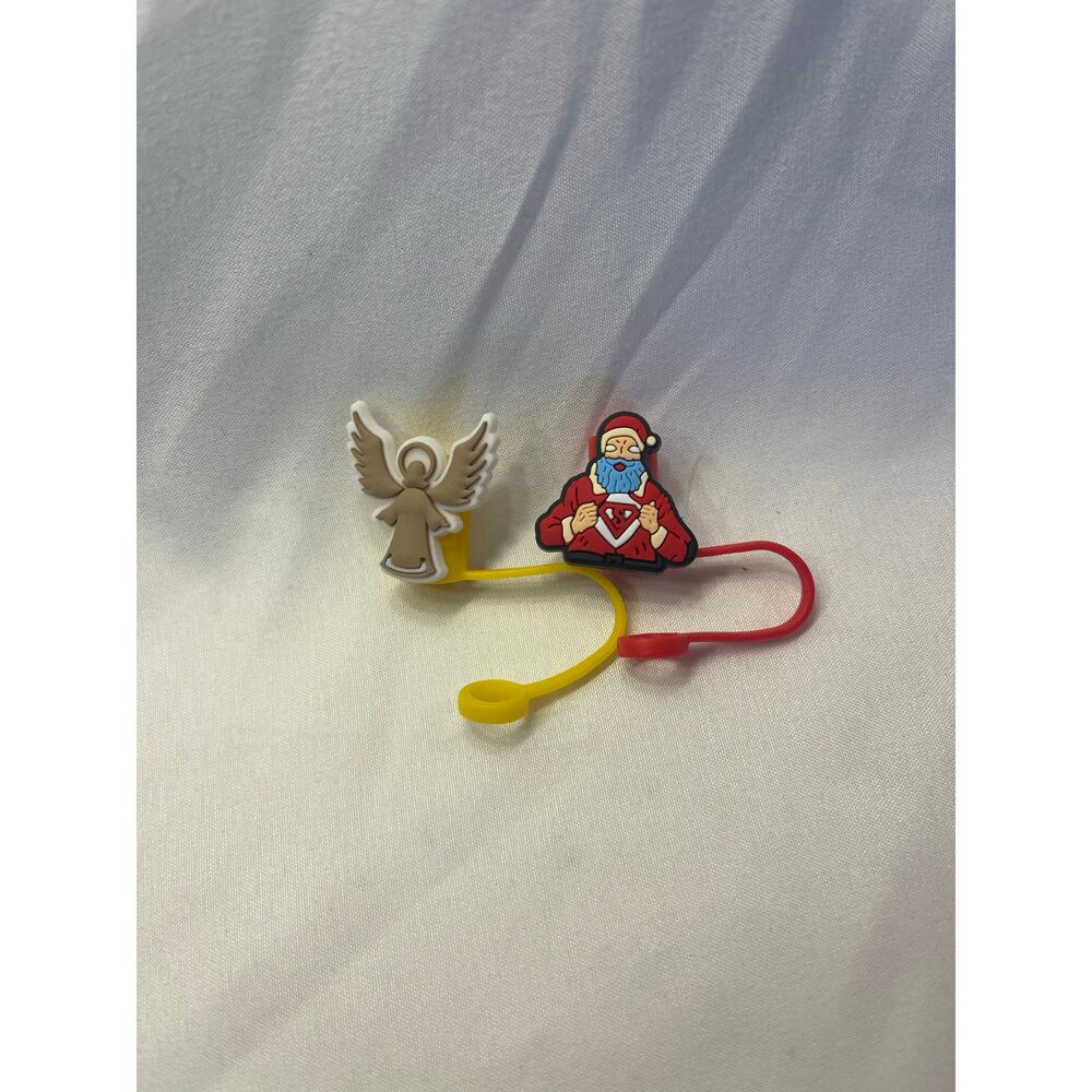 Christmas Straw Toppers set of 2